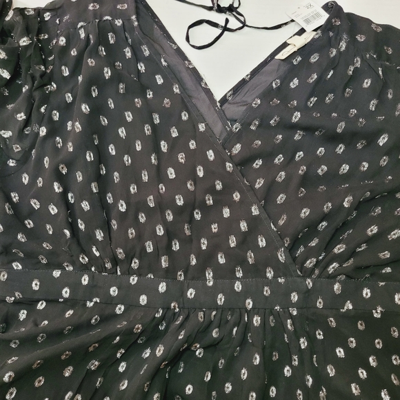 Jessica Simpson Dress Women's Size 2X Maternity Black Dots Flounce Party Event - Picture 8 of 10